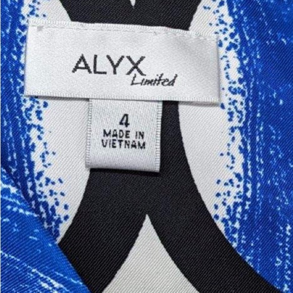 Alyx limited Women's Sheath Sleeveless Dress Blue Size 4 - Picture 3 of 8